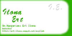 ilona ert business card